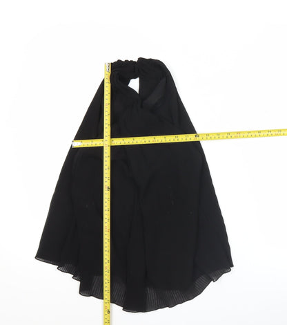 Zara Trafaluc Women’s Black XS Halter Neck Pleated Blouse