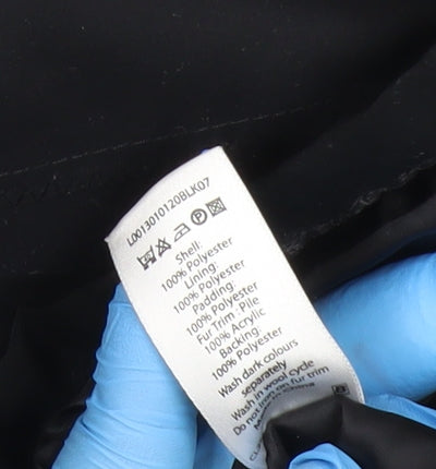 Bonmarché Women’s Black Mid-Length Waterproof Rain Coat Size M