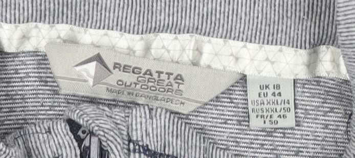 Regatta Womens Grey Size 18 Outdoor 1/4 Zip Lightweight Sweatshirt