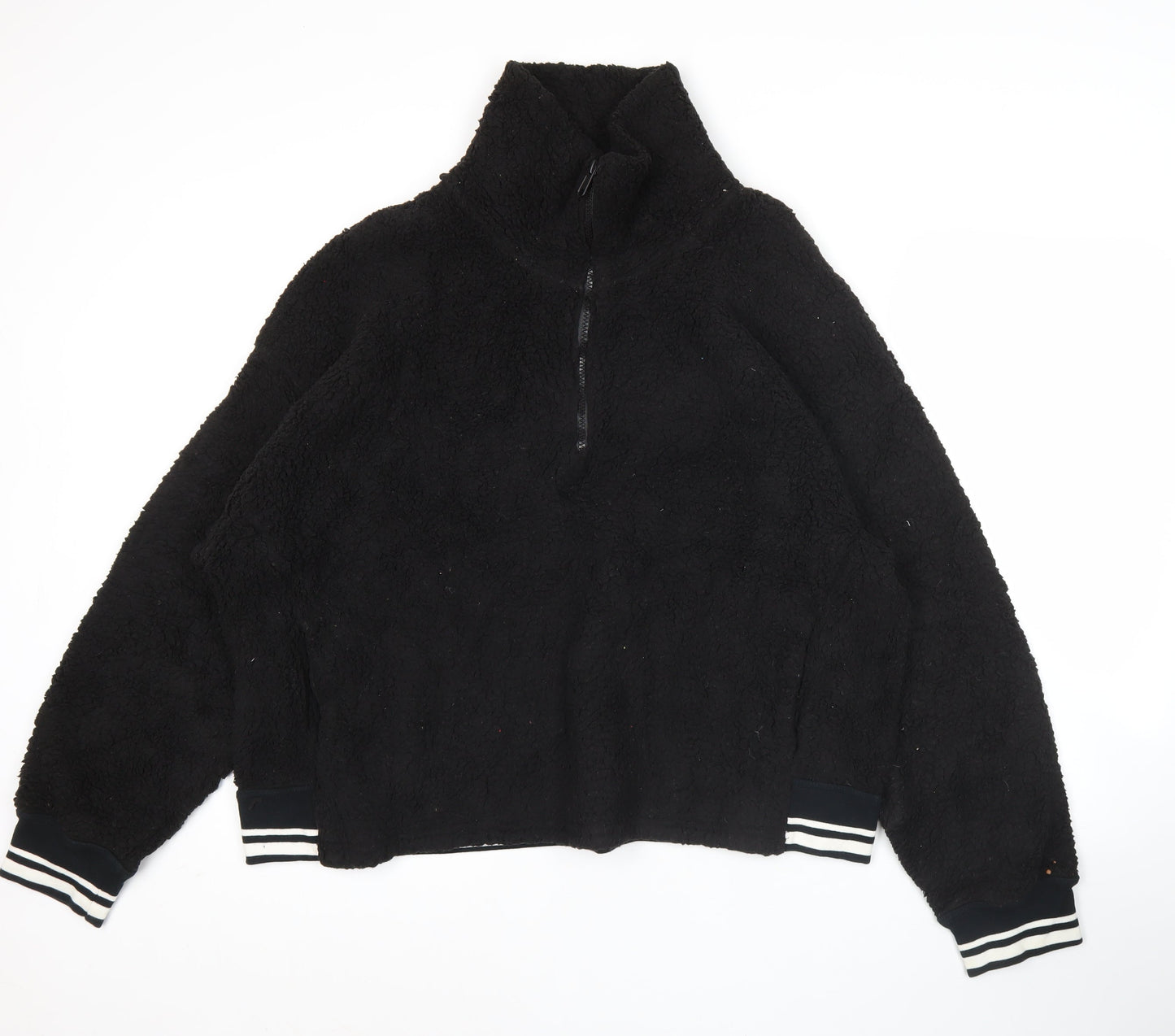 Mens UK Size M Champion Black 1/2 Zip Sweatshirt