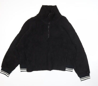 Mens UK Size M Champion Black 1/2 Zip Sweatshirt
