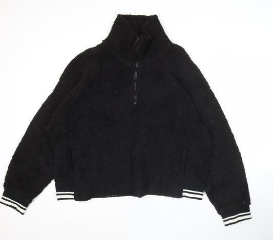 Mens UK Size M Champion Black 1/2 Zip Sweatshirt