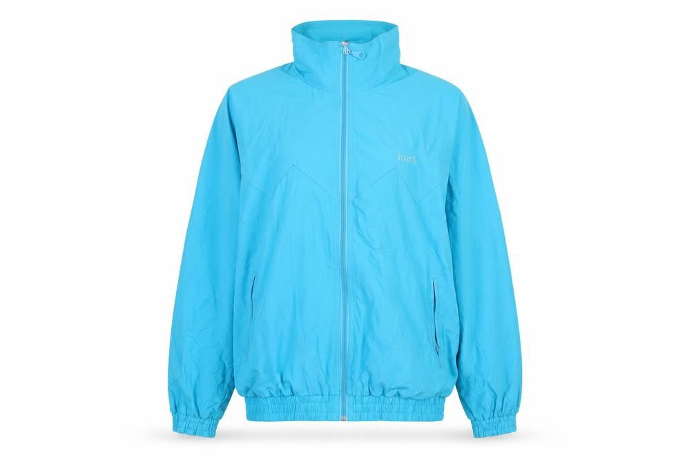 Front view of Rodeo Teens Blue Nylon Windbreaker Jacket, size 12, Retro Sportswear