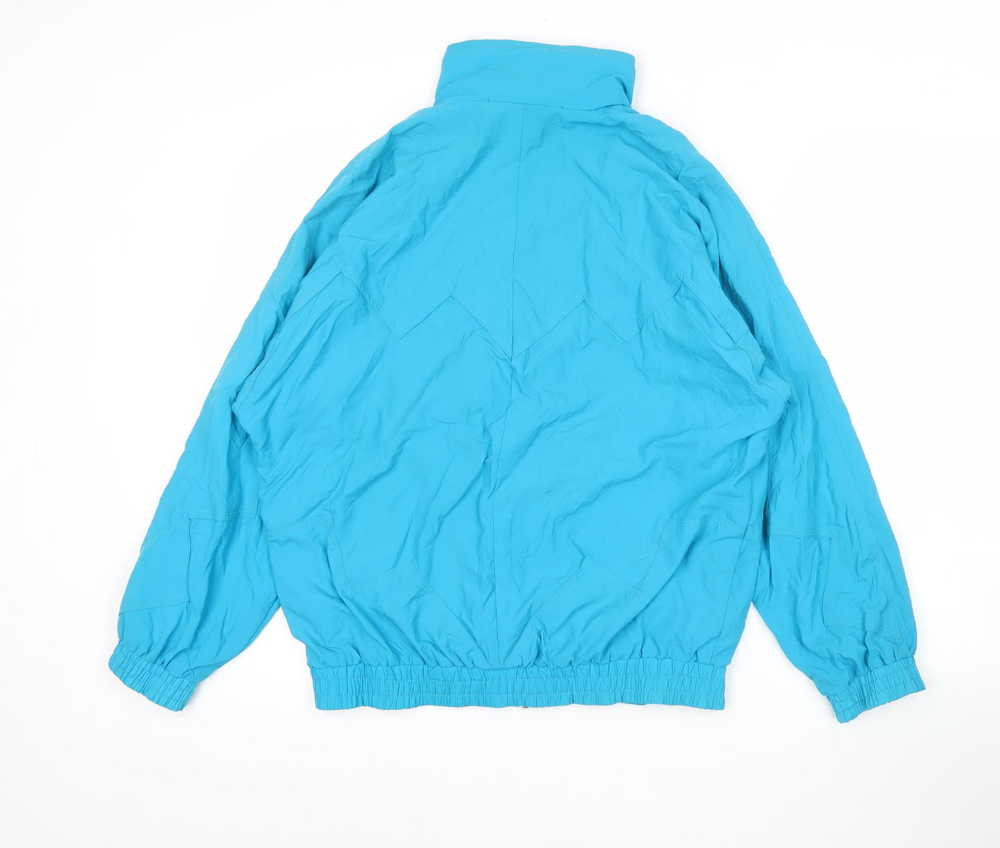 Rodeo Teens Blue Nylon Windbreaker Jacket Size 12 Retro Sportswear