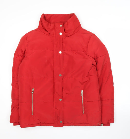 F&F Womens Red Size 10 Puffer Jacket Winter Coat