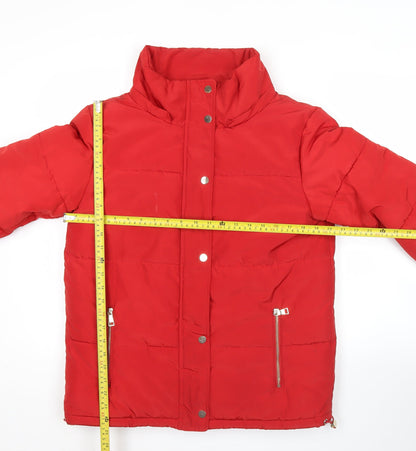 F&F Womens Red Size 10 Puffer Jacket Winter Coat