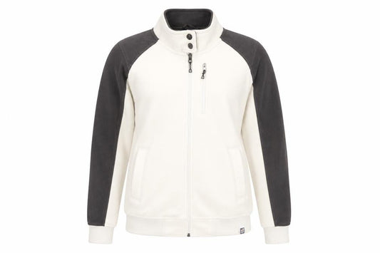 Next Women’s White Fleece Jacket Size 12 Full Zip Nautical Style