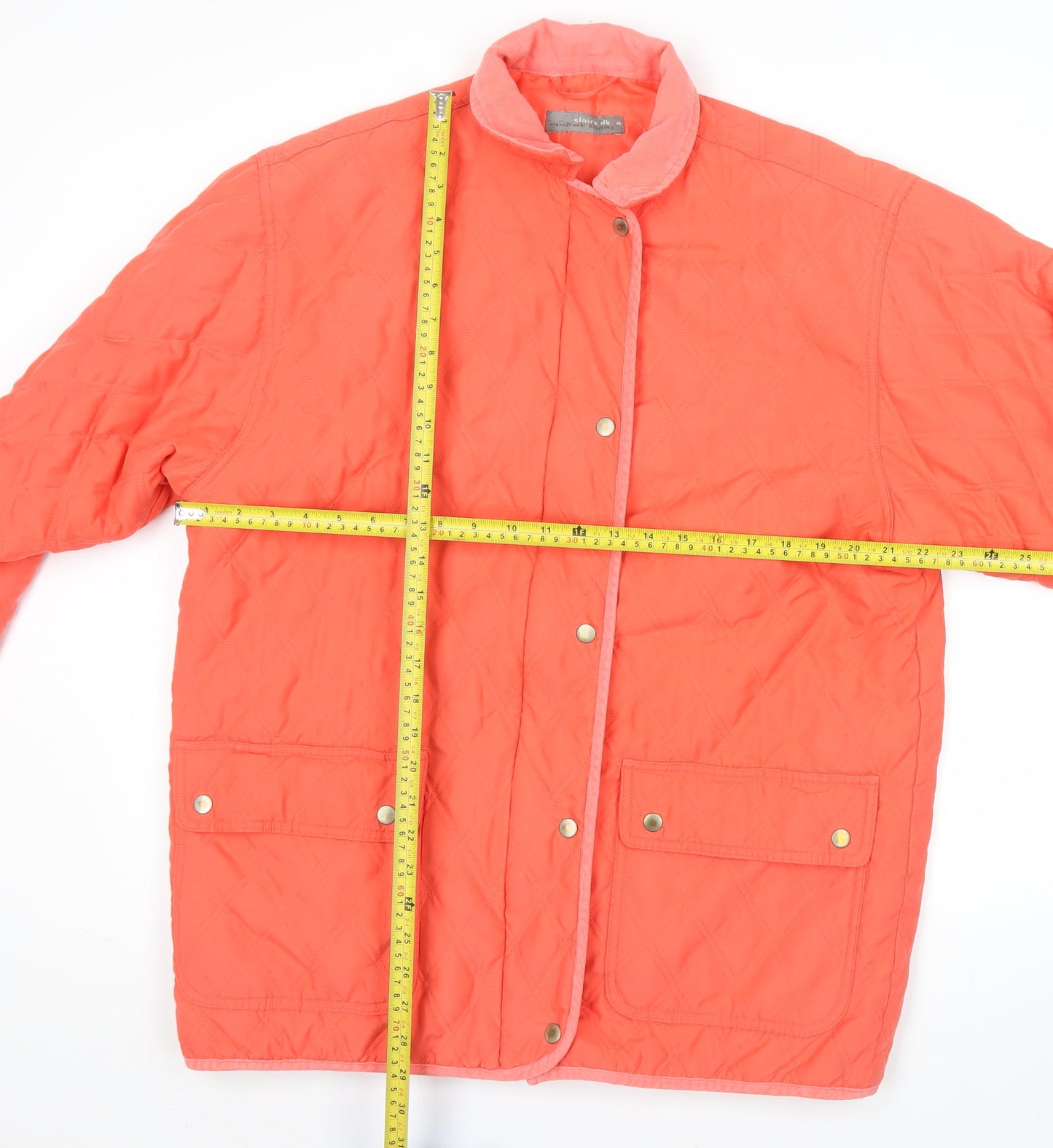 Claire DK Women’s Pink Quilted Jacket Size M Mid-Length Casual
