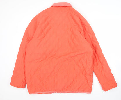 Claire DK Women’s Pink Quilted Jacket Size M Mid-Length Casual