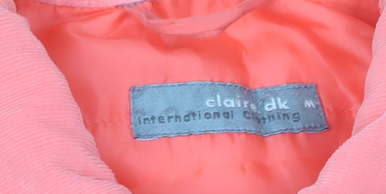 Claire DK Women’s Pink Quilted Jacket Size M Mid-Length Casual