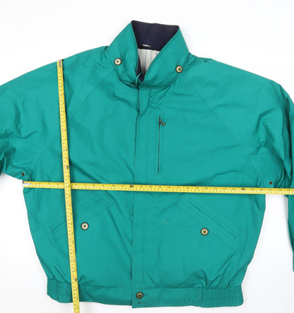 Marks and Spencer St Michael Men’s Green L 41-43" Basic Jacket Lined Zip Pockets