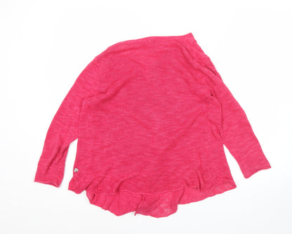Holly Willoughby Women’s Pink Size 8 Open Knit Linen Cotton Cardigan