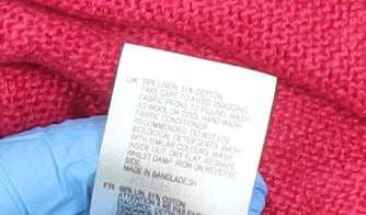 Holly Willoughby Women’s Pink Size 8 Open Knit Linen Cotton Cardigan