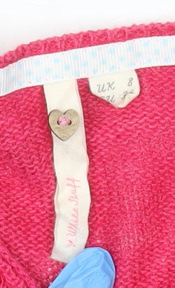 Holly Willoughby Women’s Pink Size 8 Open Knit Linen Cotton Cardigan