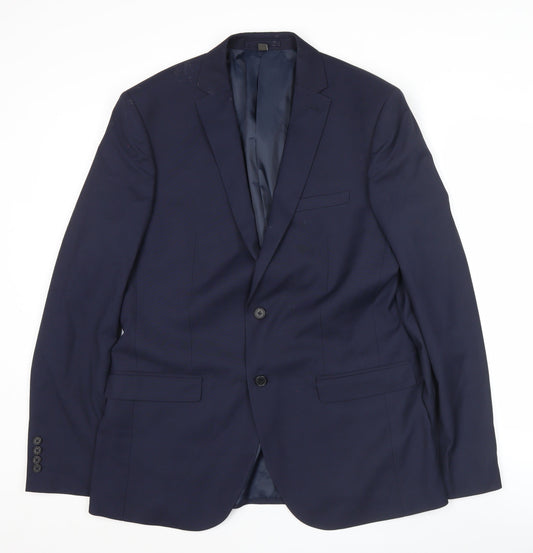 Marks and Spencer Men’s Blue Slim Fit Blazer Jacket 42 Chest XL