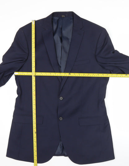 Marks and Spencer Men’s Blue Slim Fit Blazer Jacket 42 Chest XL