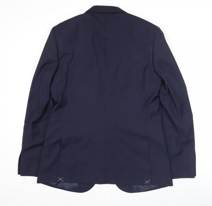 Marks and Spencer Men’s Blue Slim Fit Blazer Jacket 42 Chest XL
