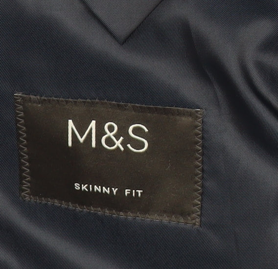 Marks and Spencer Men’s Blue Slim Fit Blazer Jacket 42 Chest XL