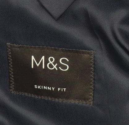 Marks and Spencer Men’s Blue Slim Fit Blazer Jacket 42 Chest XL