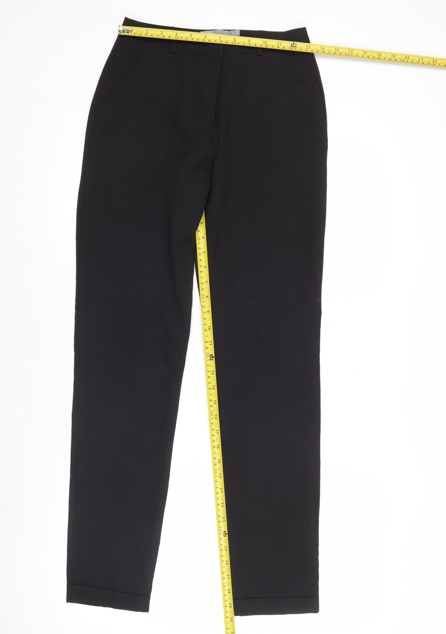 ASOS Women’s Black Size 8 Workwear Flat Front Straight Trousers