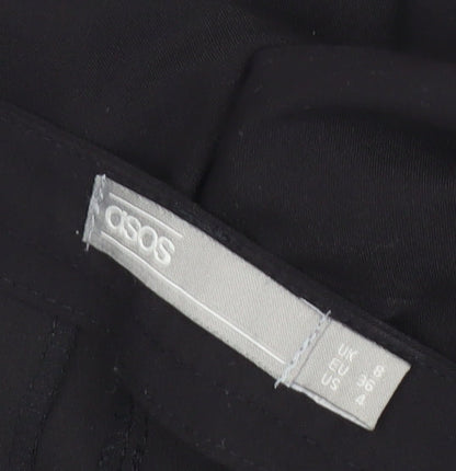 ASOS Women’s Black Size 8 Workwear Flat Front Straight Trousers