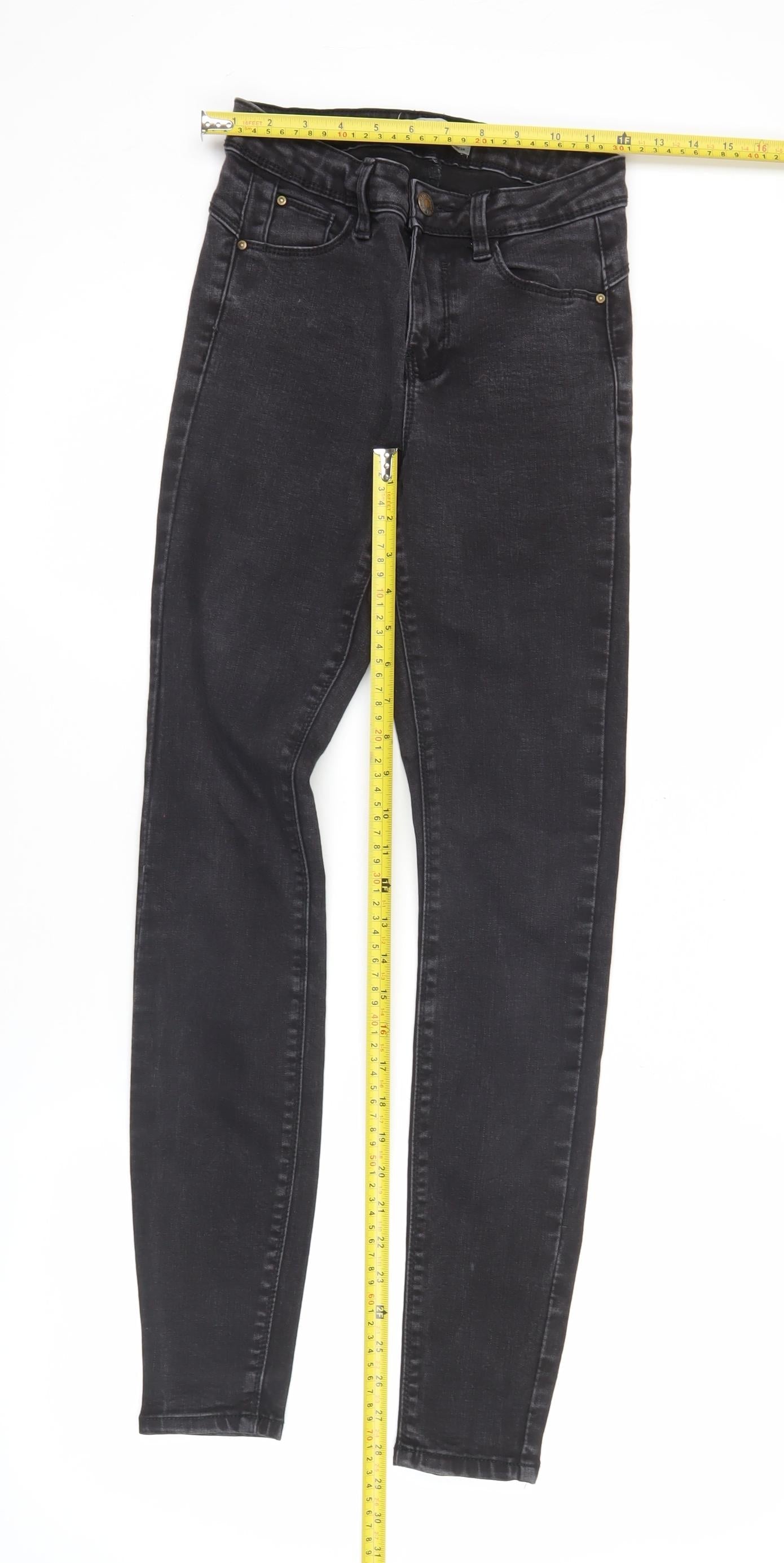 Denim Co. Womens Black Skinny Jeans Size 8 Slim Fit Stretch Denim