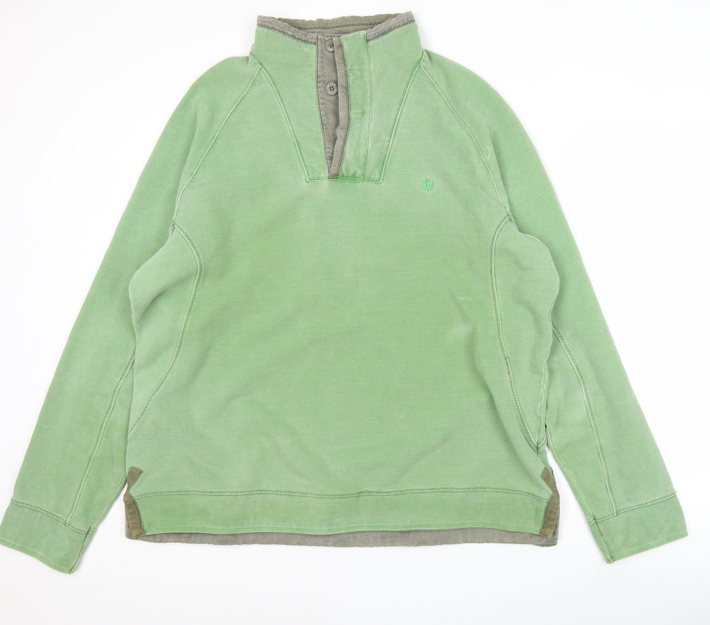 Fly Fishing Originals Men’s Green XL Henley Sweatshirt Cotton