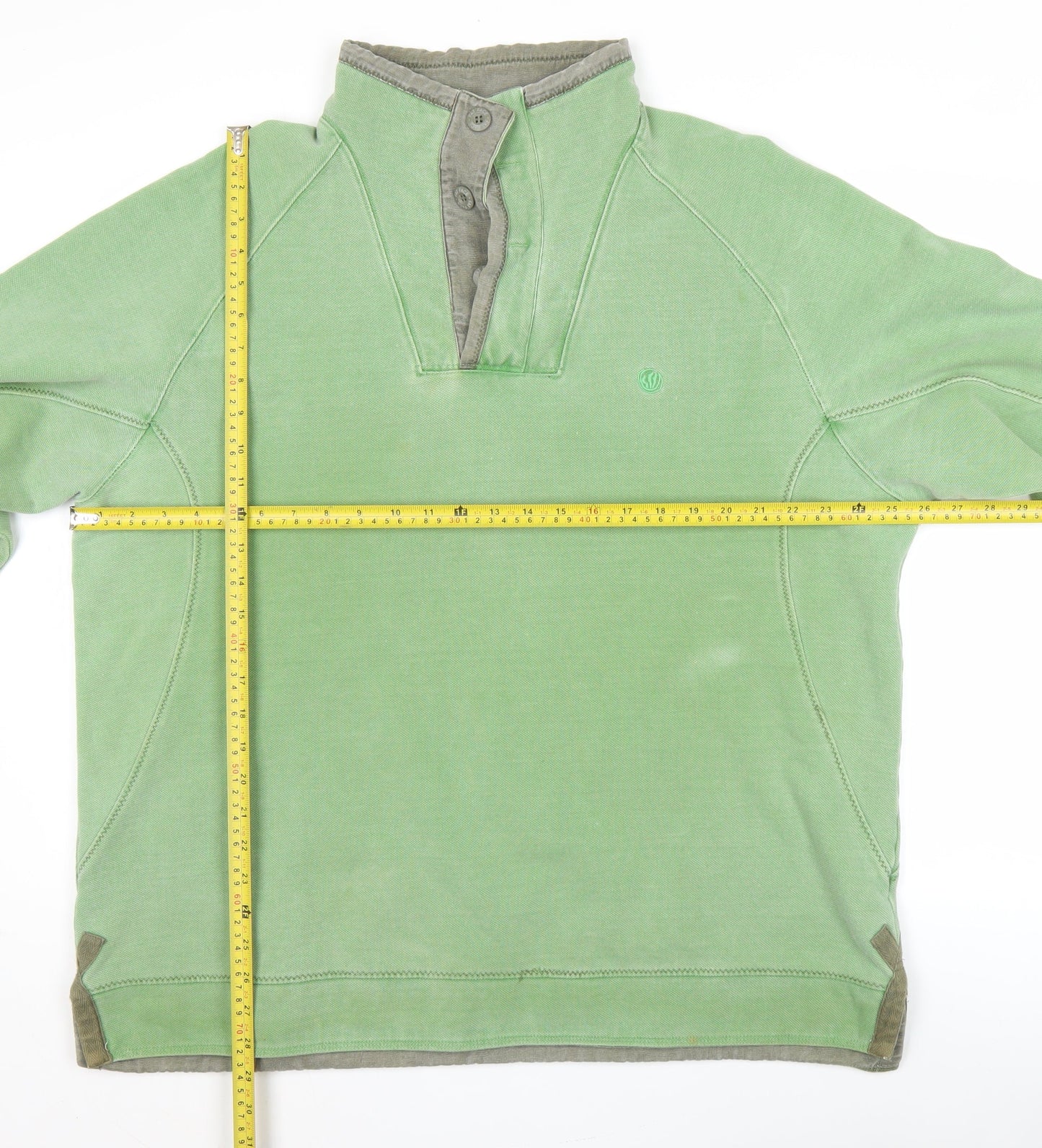 Fly Fishing Originals Men’s Green XL Henley Sweatshirt Cotton