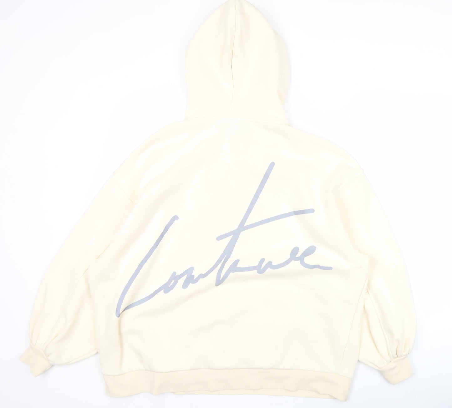 The Couture Club Men’s Beige XS Pullover Hoodie Logo Graphic