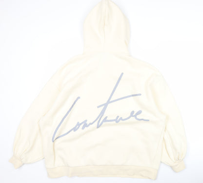 The Couture Club Men’s Beige XS Pullover Hoodie Logo Graphic