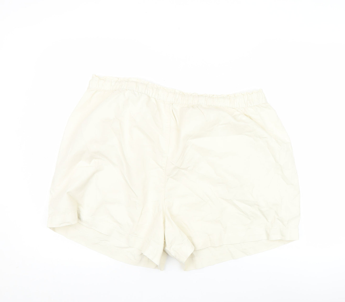 Dunnes Women’s Ivory XL Relaxed Fit Casual Shorts Cotton Lyocell