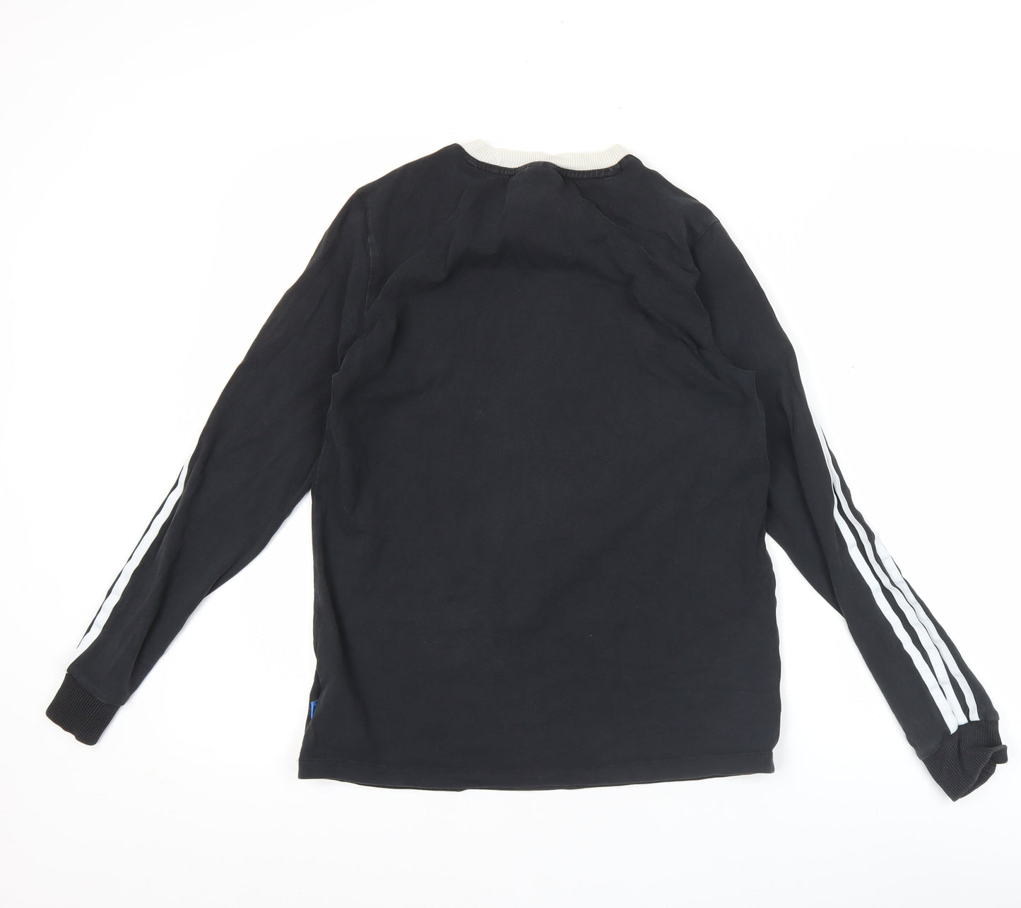Adidas Women Black Long Sleeve Jersey T-Shirt Size 10 Cotton Blend