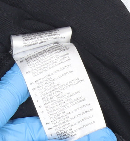 Adidas Women Black Long Sleeve Jersey T-Shirt Size 10 Cotton Blend