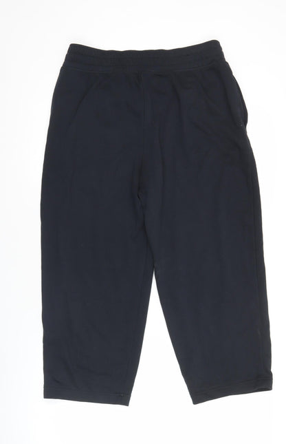 Under Armour Womens Black Cropped Activewear Trousers Size S