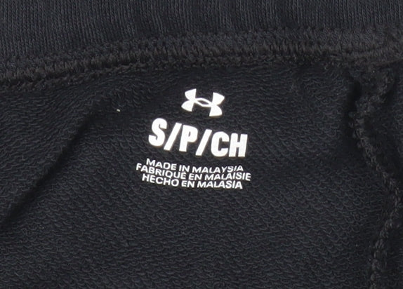 Under Armour Womens Black Cropped Activewear Trousers Size S