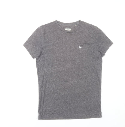 Jack Wills Mens Grey XS Crew Neck Short Sleeve Cotton Blend T-Shirt