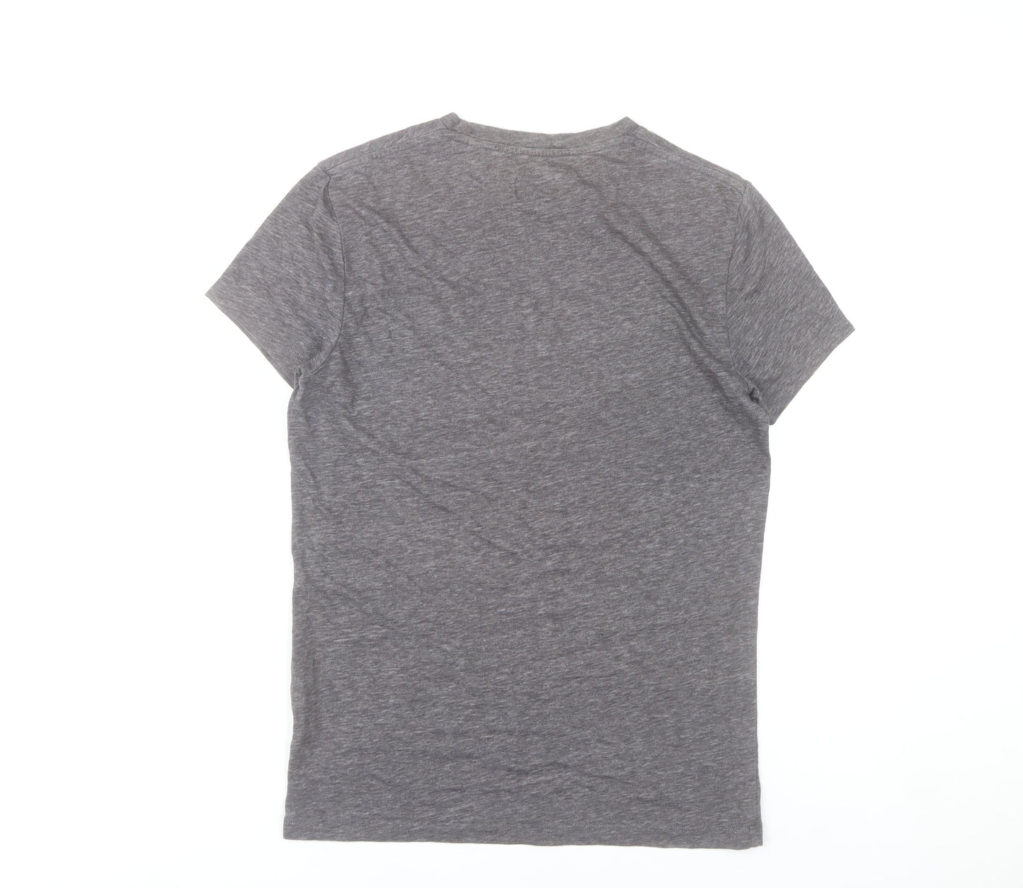 Jack Wills Mens Grey XS Crew Neck Short Sleeve Cotton Blend T-Shirt