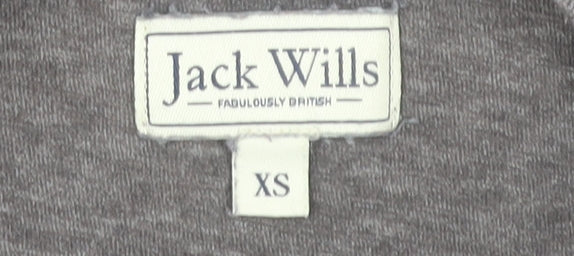 Jack Wills Mens Grey XS Crew Neck Short Sleeve Cotton Blend T-Shirt