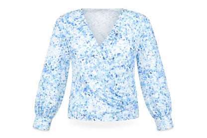 Zara Women’s Multicoloured Floral Wrap Blouse Long Sleeve L