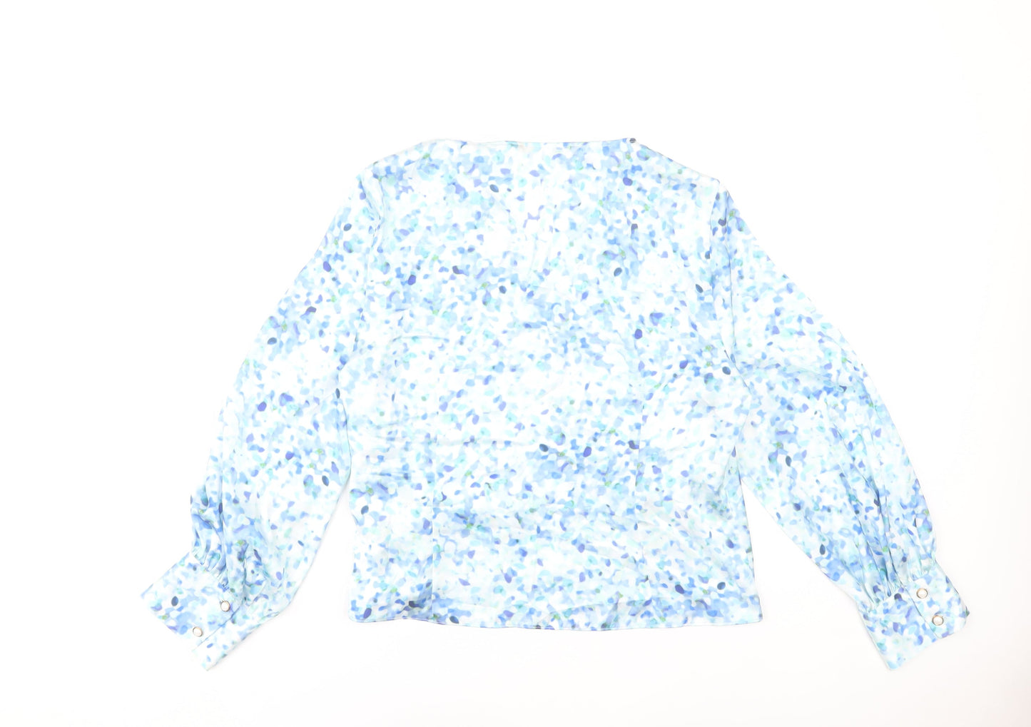 Zara Women’s Multicoloured Floral Wrap Blouse Long Sleeve L