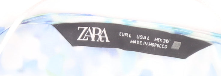 Zara Women’s Multicoloured Floral Wrap Blouse Long Sleeve L