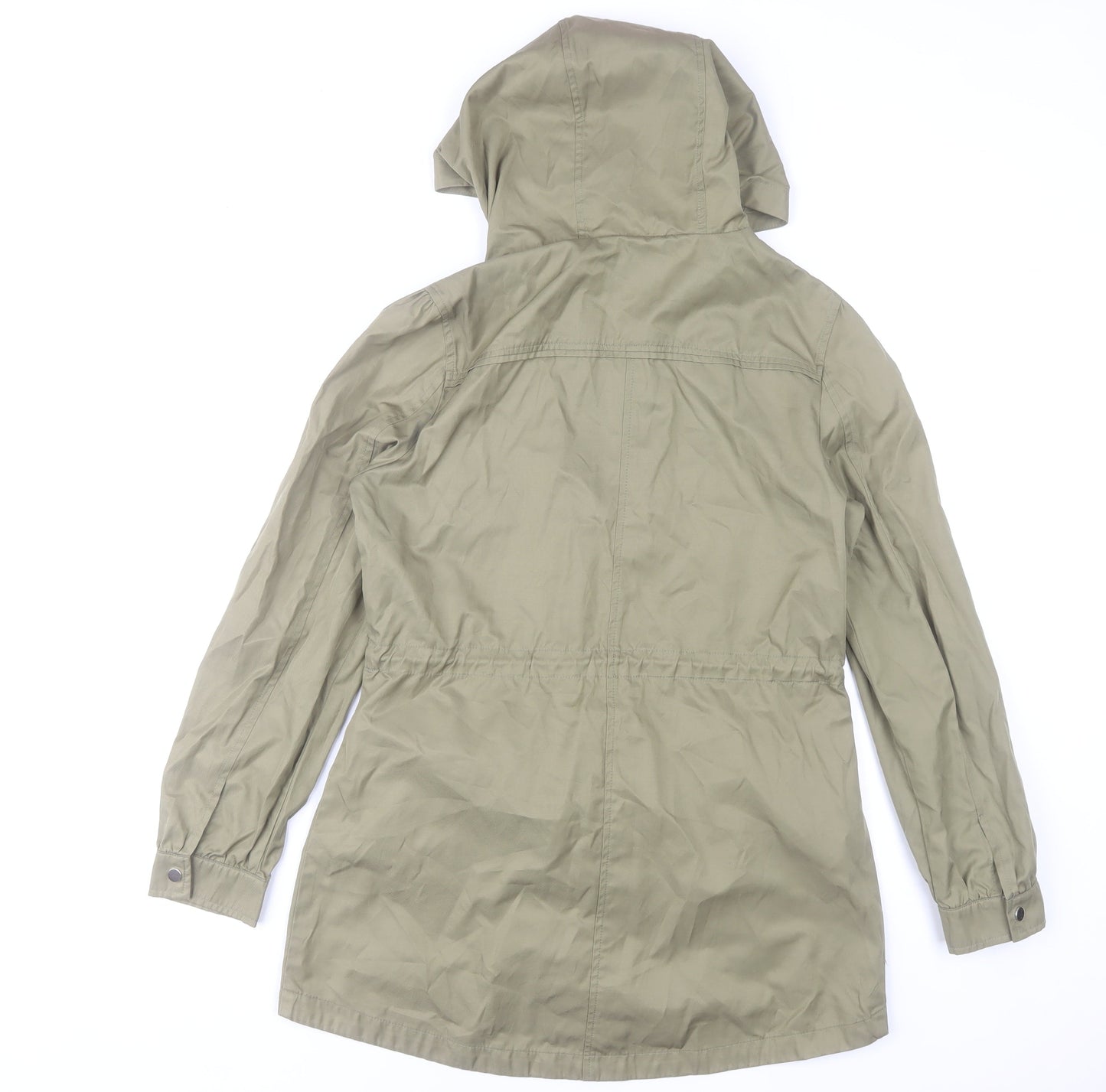 George Women’s XS Khaki Parka Jacket Hooded Full Zip Casual