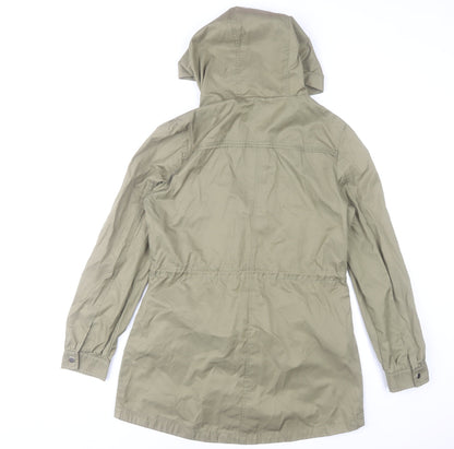 George Women’s XS Khaki Parka Jacket Hooded Full Zip Casual