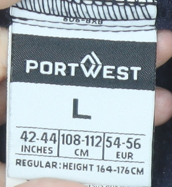 Portwest Men’s Blue Fleece Jacket L 42-44" Regular Fit Full Zip