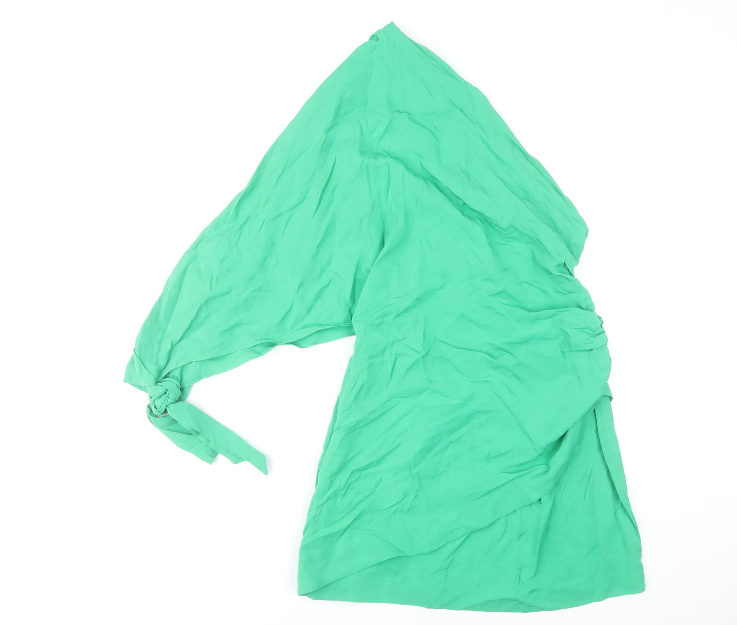 Zara Women’s Green Asymmetric One Shoulder Dress Size 14 Party