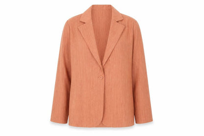 PRETTYLITTLETHING Womens Orange Blazer Size 8 Casual Classic Jacket