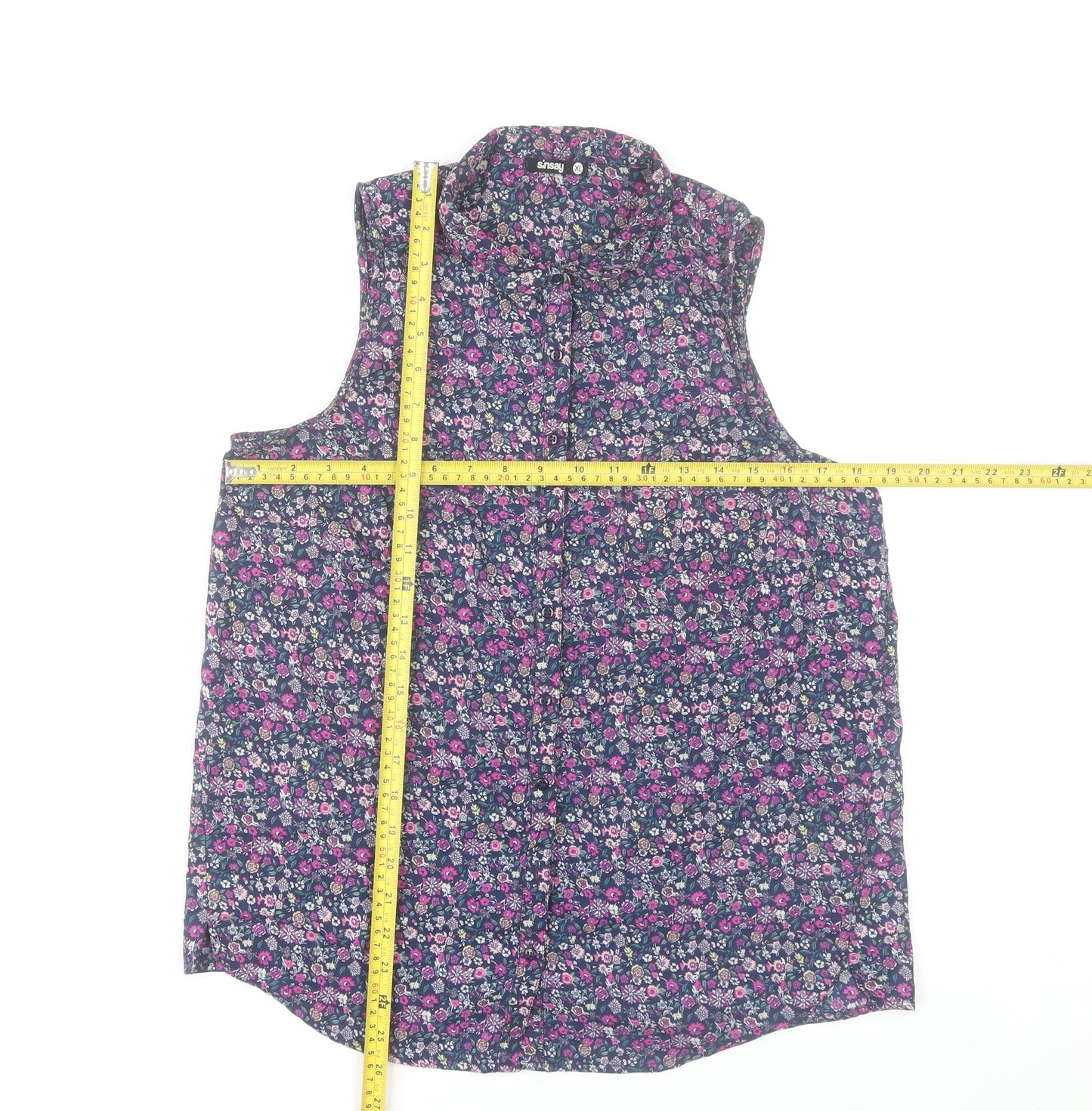 Sinsay Women’s Multicoloured Floral Sleeveless Blouse XL