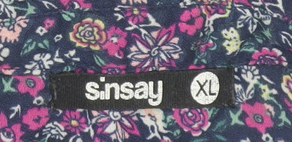 Sinsay Women’s Multicoloured Floral Sleeveless Blouse XL