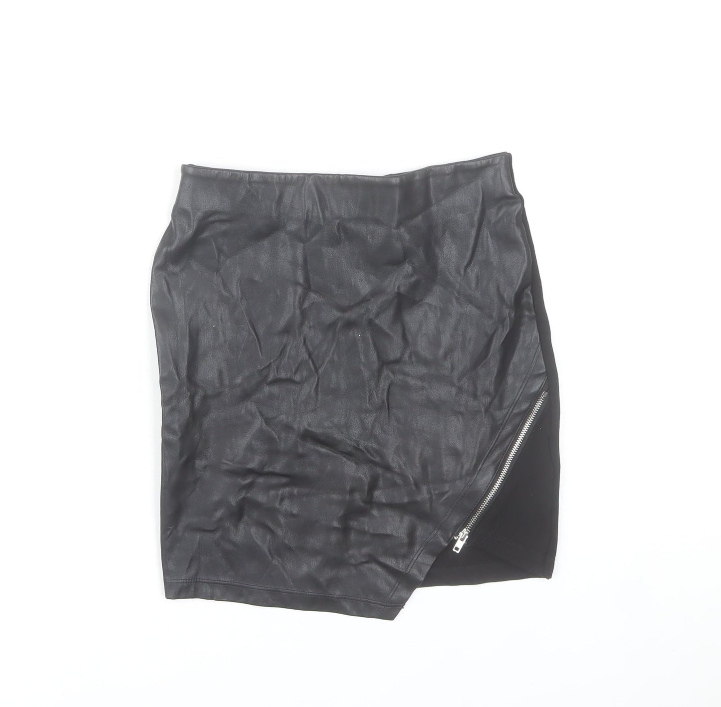 Tally Weijl Women’s Black XS Faux Leather Pencil Mini Skirt