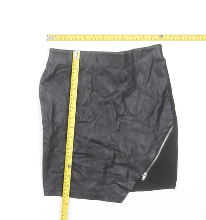 Tally Weijl Women’s Black XS Faux Leather Pencil Mini Skirt